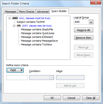 outlook search query